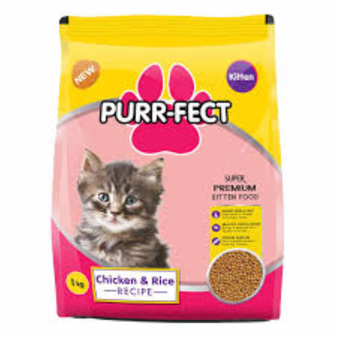PURR-FECT KITTEN CHICKEN N RICE 1KG